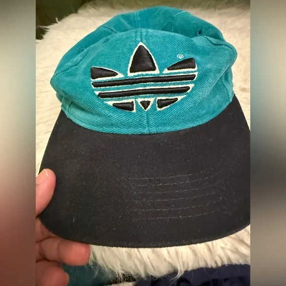 Adidas Blue and Black Corduroy Cap - Picture 2 of 7